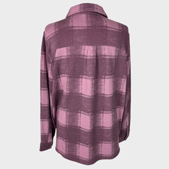 32 Degrees HEAT Large Womens Button Front Shirt Pink Plaid - Picture 6 of 8